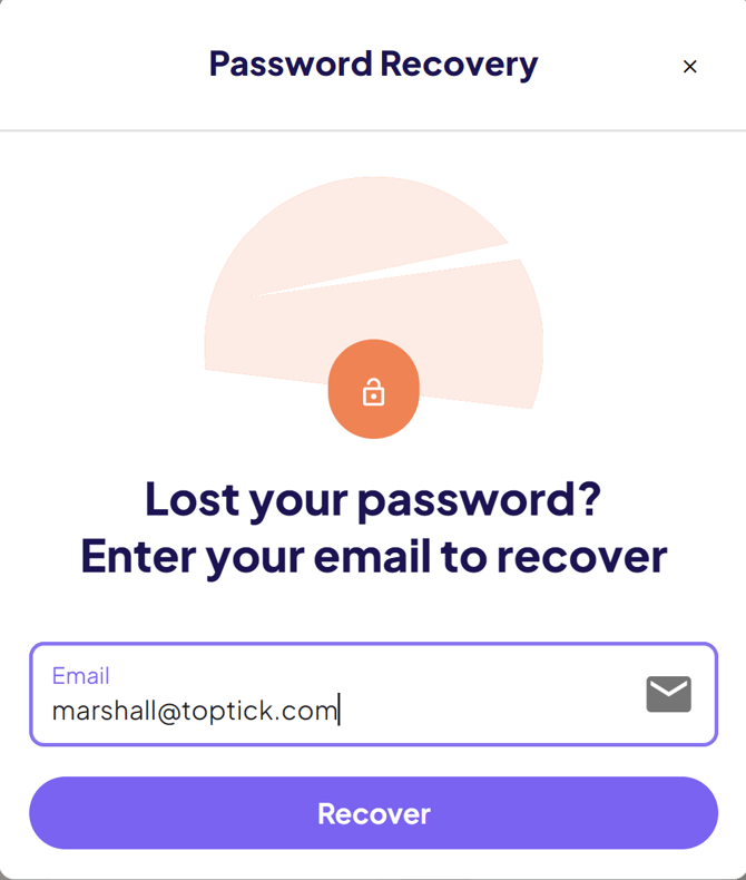 email type for pass reset