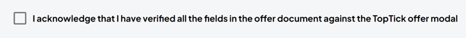 verified fields